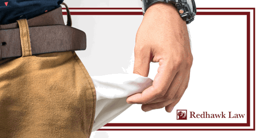 man with empty pockets